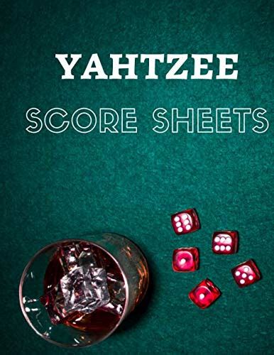 Yahtzee Scores Sheets Large Size 8 5 X 11 Inches 100 Pages Dice Board