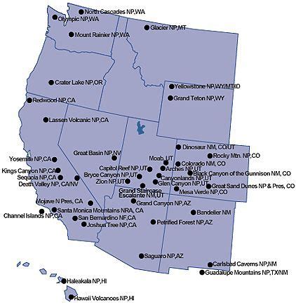 √ Map Of Southwest Usa National Parks