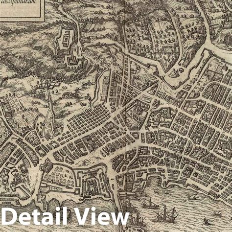 Historic Wall Map of Naples, Italy