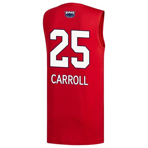 Tre Carroll Fau Owls March Madness Basketball Men Jersey Red