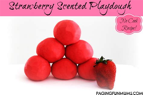 Strawberry Scented No Cook Playdough