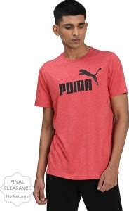 Puma Solid Men Round Neck Red T Shirt Buy Puma Solid Men Round Neck