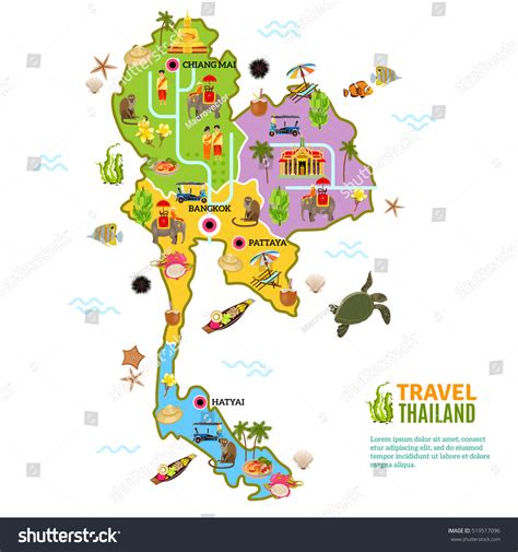 Map Of Thailand Thailand Tourist Thailand Map Thailand Travel Images