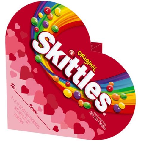 Skittles Original Gummy Candy Valentines Day Heart Box 651 Oz Frys