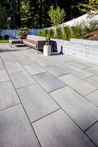 Blu Grande Smooth Patio Slabs Techo Bloc Concrete Backyard