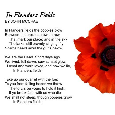 Printable Flanders Fields Poem By John Mccrae Cadets Singapore Lupon