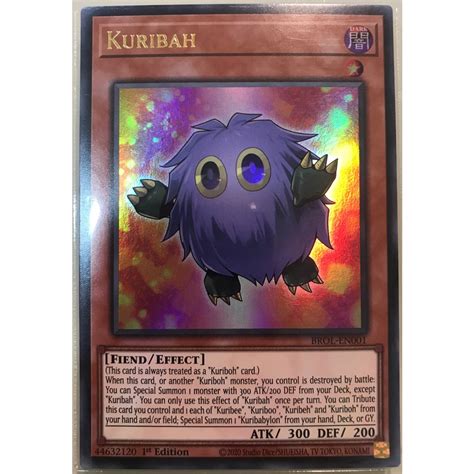 Th B I Yugioh Kuribah Brol En Ultra Rare St Edition Shopee