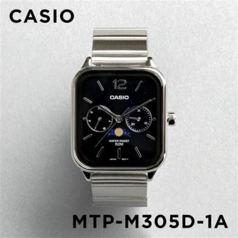 Casio MTP M305D 1A Moonphase Quartz Stainless Steel Men S Watch MTP