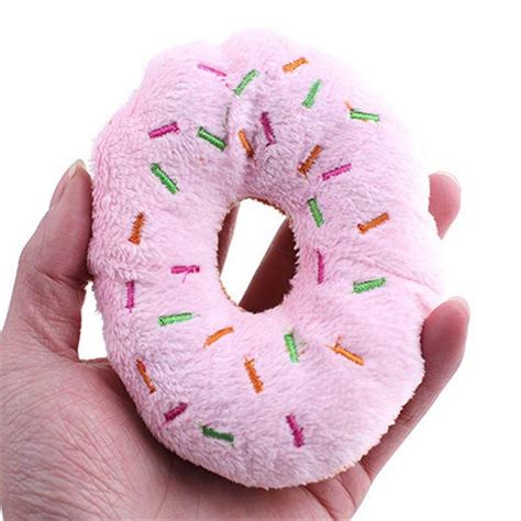 Fun Donut Squeaky Dog Toy 2 For 1