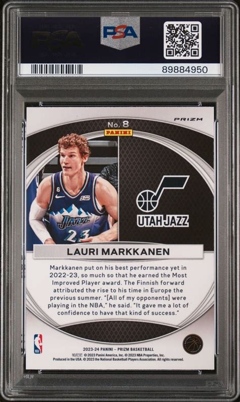 Lauri Markkanen 2023 Panini Prizm Global Reach Silver 8 Jazz PSA 9 EBay