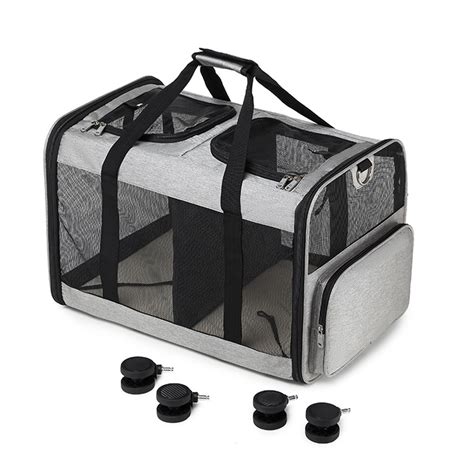 Bolsa Transporte Pet Luxo Rodinhas Dupla Cães Gatos Ninabag