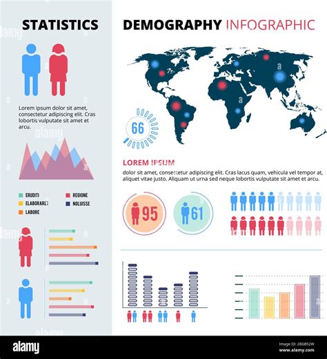 Infographic Concept Design Of People Population Demographic Vector