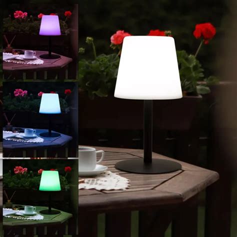 Lampe De Table Jardin D Ext Rieur Rgb Led Changement Couleur Batterie