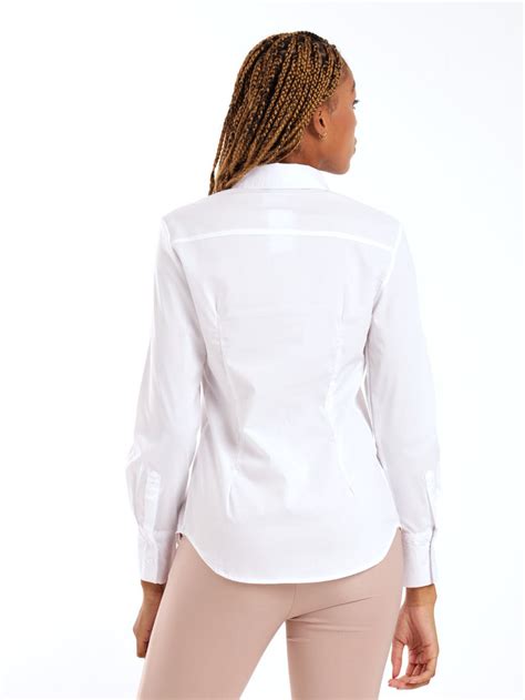Ladies Classic Formal Shirt White Edgars