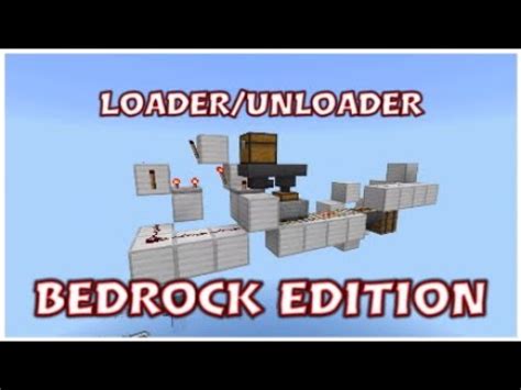 Minecart Loader Unloader Bedrock Edition Youtube