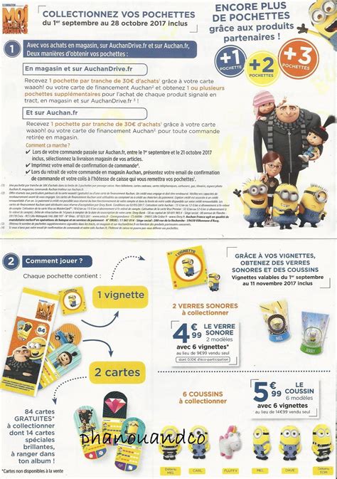 Moi Moche Et M Chant Minion Cartes Auchan