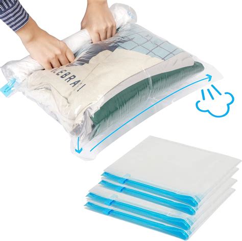 10 Vacuum Storage Bags Hand Rolled Compression Storage Bags Travel