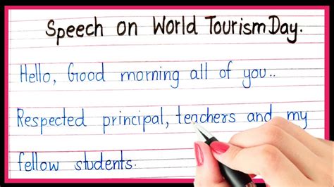 Speech On World Tourism Day In English World Tourism Day Par Speech