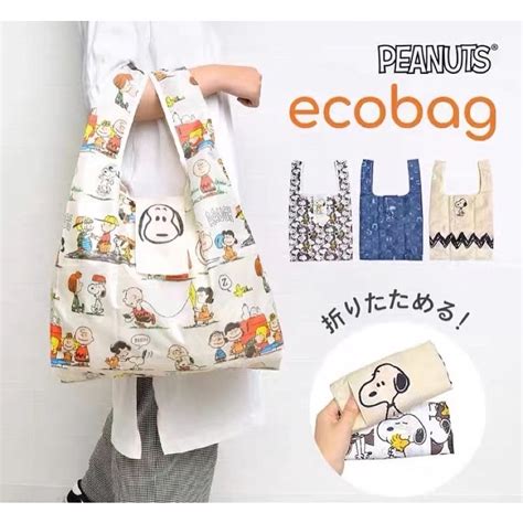 Jual Eco Bag Snoopy Tas Lipat Snoopy Panjang Shopee Indonesia