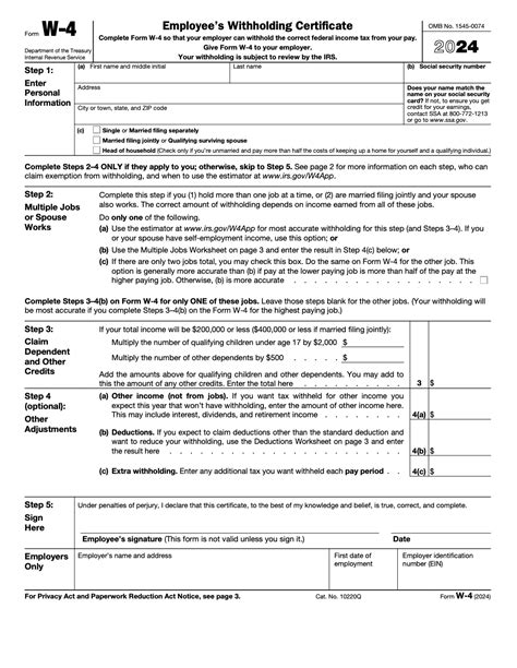 Free W4 Form Generator Fillable W4 By Jotform