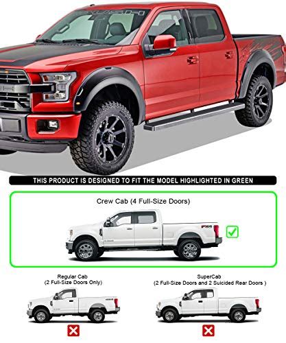 Aps Premium 5in Iboard Stainless Steel Running Boards Compatible With Ford F150 Supercrew Cab