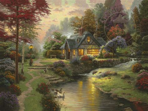 Stillwater Cottage, by Thomas Kinkade - Village Gallery