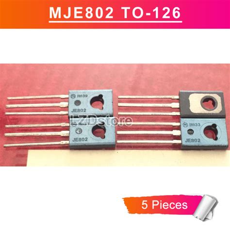 5pcs Original MJE802 TO 126 MJE 802 JE802 JE802G TO126 80V 4A NPN Power