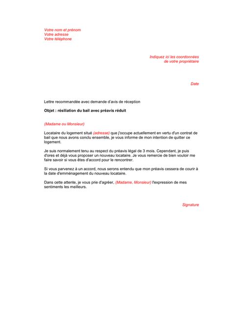 Lettre de résiliation de bail avec mois de préavis ekie Hot Sex Picture