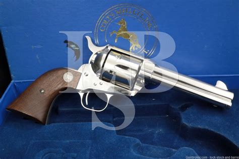 Colt 3rd Gen Single Action Army Saa 4 Nickel 45 Lc Revolver Mfd 1992