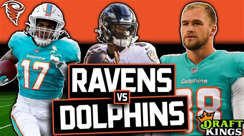 Draftkings Showdown Week 10 Thursday Night Picks Ravens Vs Dolphins