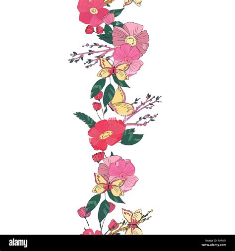 Floral Seamless Garland Stock Vector Image And Art Alamy