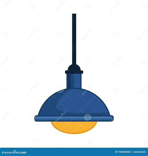 Ic Ne De Lampe De Plafond Conception Plate Illustration De Vecteur