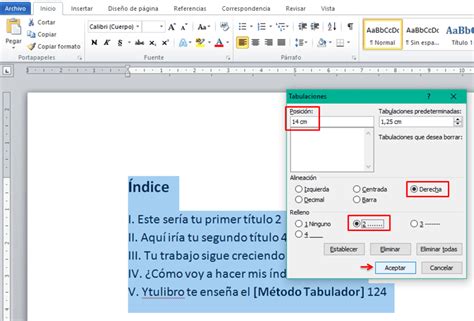 C Mo Hacer Un Ndice En Word Ytulibro