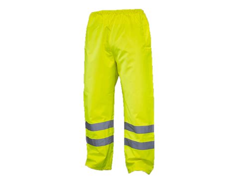 Yellow High Vis Waterproof Over Trousers Bodyguard Workwear