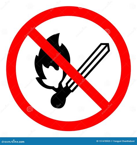 No Fire Ignition Symbol Sign Vector Illustration Isolate On White