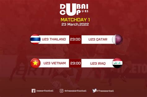 ASEAN FOOTBALL On Twitter Fixture DUBAI CUP 2022 Matchday 1 23