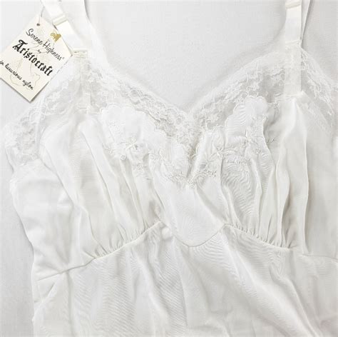 Vintage Intimates Sleepwear Vintage Slip White S S Lingerie