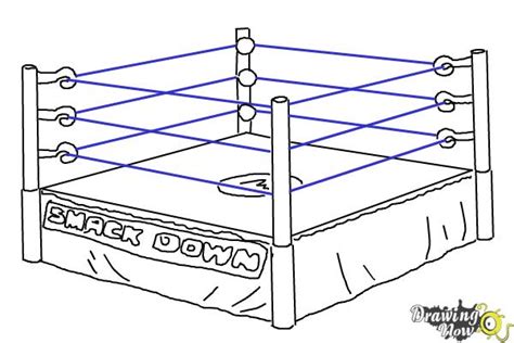 Wwe Wrestling Ring Drawing Use a marker or pencil to draw a short line ...