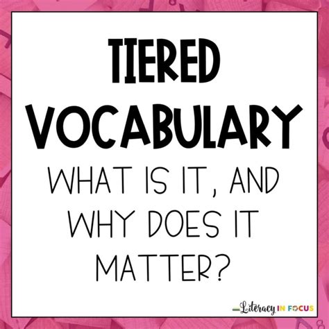 TIERED Vocabulary Blog Square Literacy In Focus