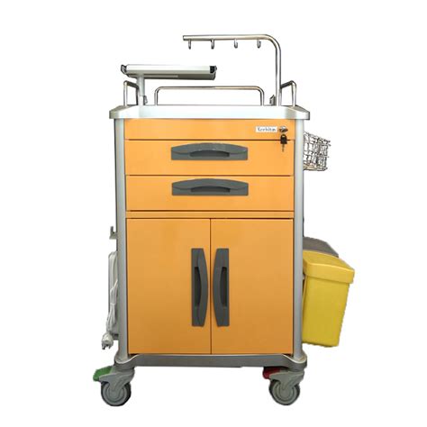 Mobile Abs Drugs Hospital Crash Cart Medical Emergency Trolley China