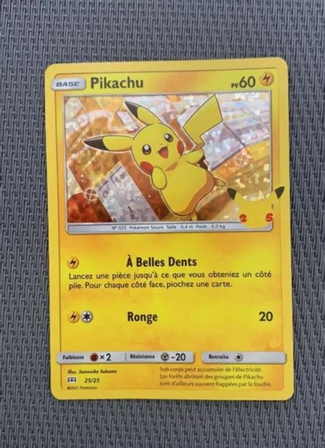 Carte Pokemon Pikachu Holo Mcdonalds Ans Eur Picclick Fr