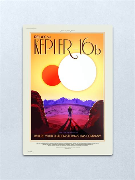 Kepler 16b Nasajpl Travel Poster Metal Print For Sale By