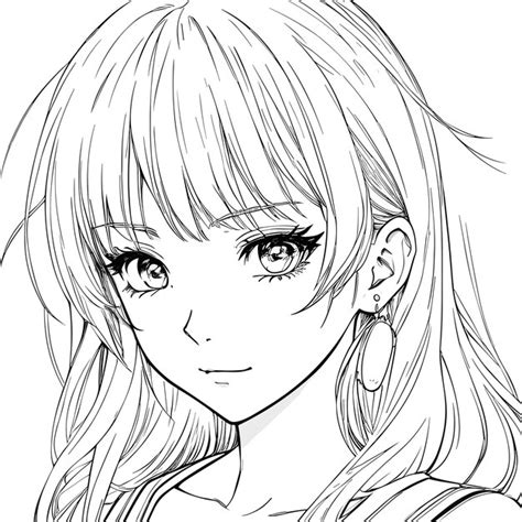 Premium Vector | Drawing sketch art of beautiful young woman hand drawing illustration manga art ...