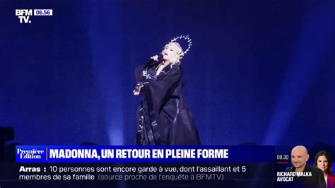 Madonna fait son retour sur scène en pleine forme trois mois après son