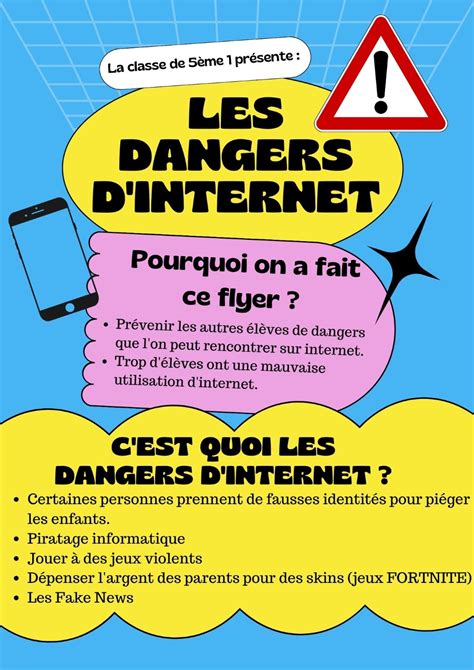 Les dangers d internet Bienvenue au Collège Mont Sauvy