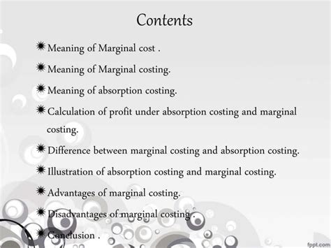 Marginal And Absorption Costing PPT