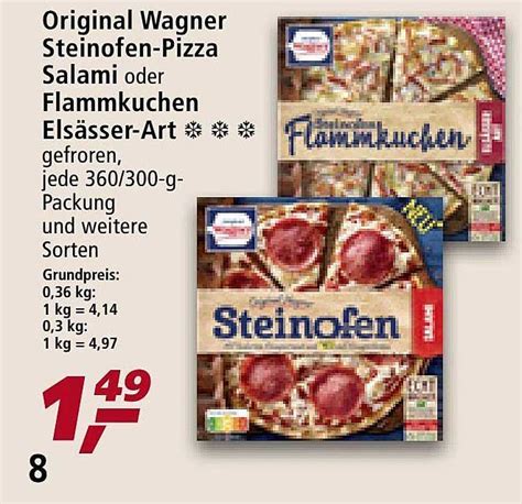 Original Wagner Steinofen pizza Salami Oder Flammkuchen Elsässer art