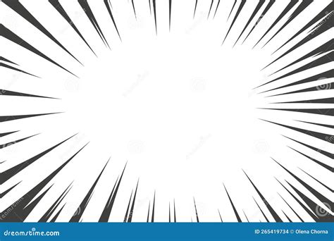 Manga Radial Lines Comic Speed Effect Vector Illustration