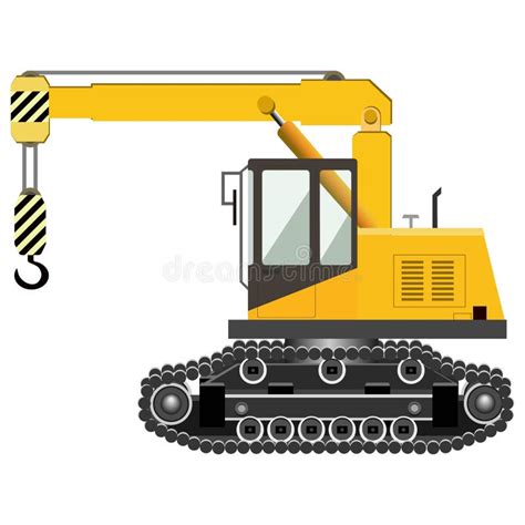 Crawler Crane Loader Stock Illustrations 458 Crawler Crane Loader