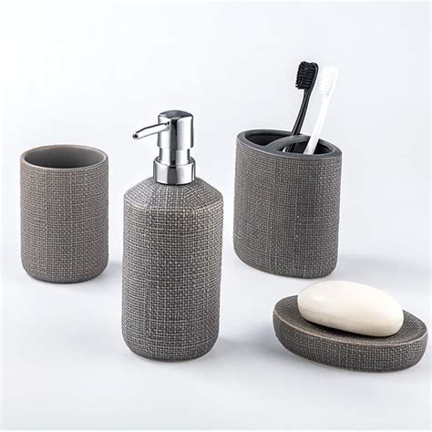 Latitude Run Piece Bathroom Accessory Set Wayfair Bathroom